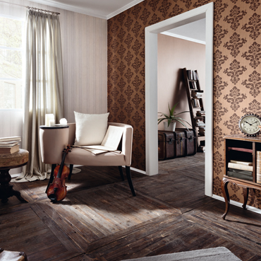 Fuggerhaus wallcoverings Arietta and Octavia which are part of the collection Ensemble.