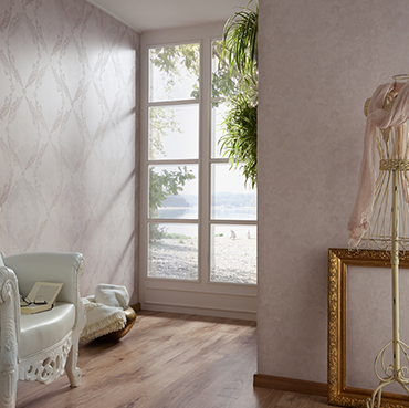 Fuggerhaus wallcoverings Medall and Glow which are part of the e collection Secret Garden.