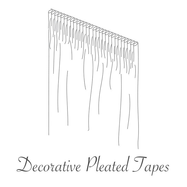 Decorative pleated tapes