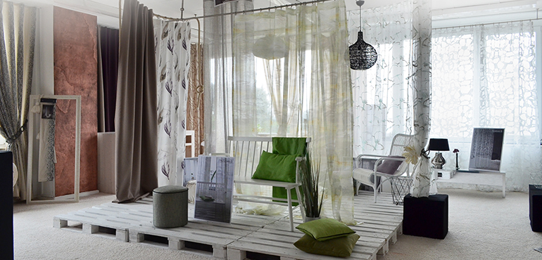 showroom curtains and fabrics in NRW